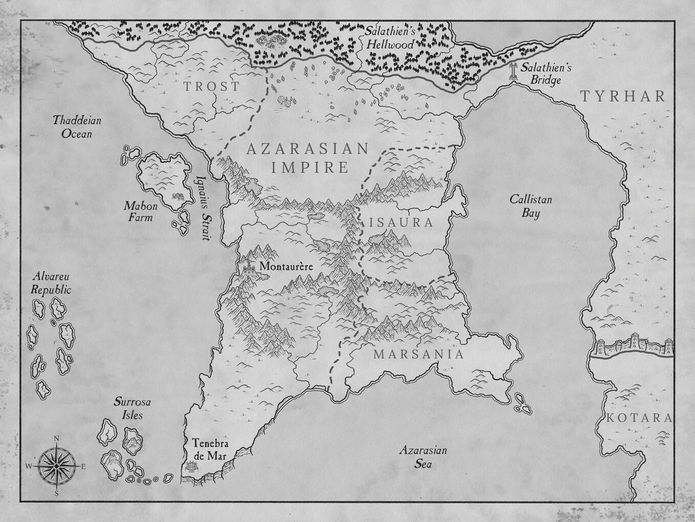 Map of the Azarasian Impire