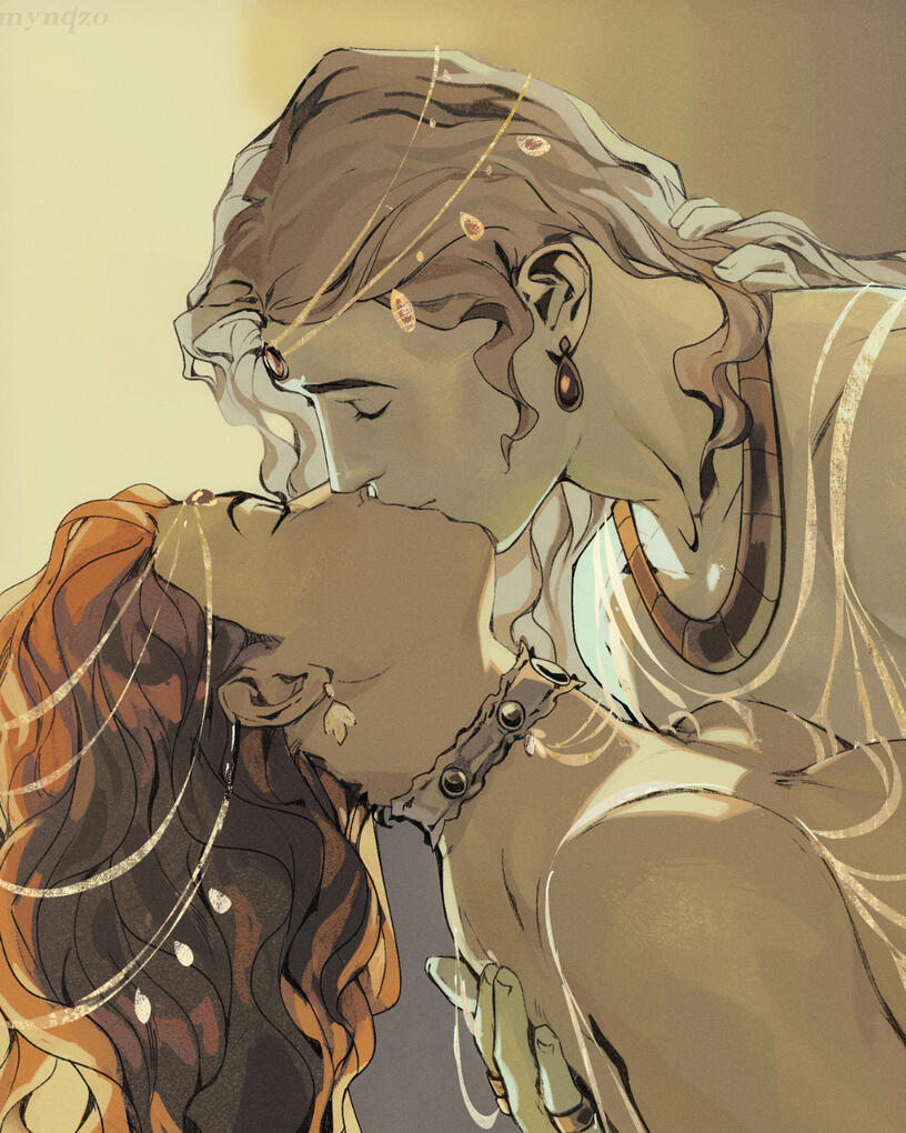 First Kiss: Nessa x Jules by @mynqzo